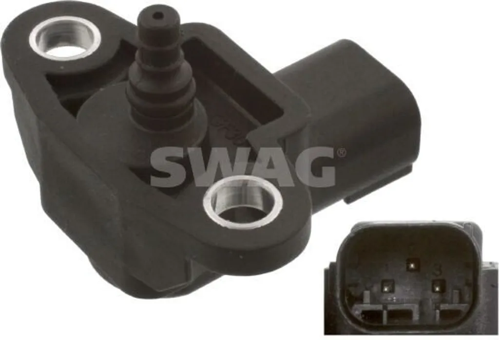 SWAG sensore di pressione di sovralimentazione sensore di pressione del collettore di aspirazione 10 93 8494 si adatta a MERCEDES-BENZ Classe C berlina (W204) 34,3 mm 7,5 mm