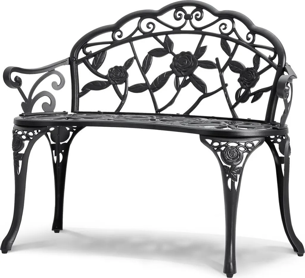 Banc de jardin durable 480 lb en métal, résistant à la rouille 38,8"