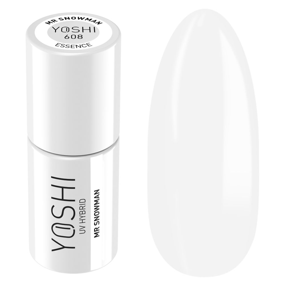 Yoshi | Hybrid-Nagellack - 608 Mr Snowman - Hybrid-Gellack - Hybridlack - UV LED - 6ml - Profi Qualität - Weiß