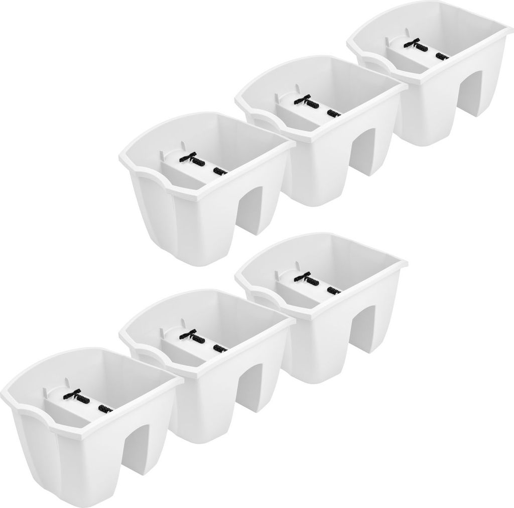 6x Blumenkasten 24cm Hängetopf Blumentopf Balkontopf Produktbild 
