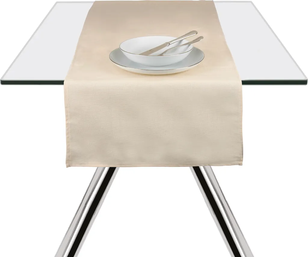 Excelsa Chemin de Table Panama Color en Coton 45x140 cm Coloris Crema