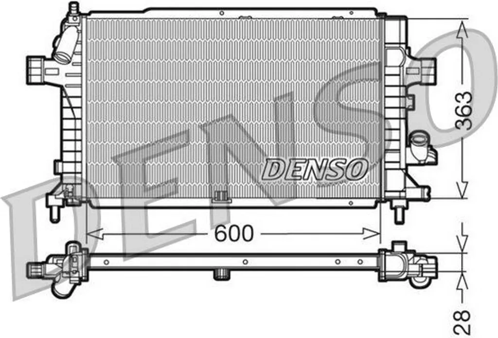 Radiateur Moteur DENSO DRM20102 pour Astra H et Zafira B - Qualité OE