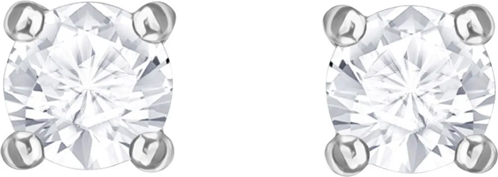 Swarovski Boucles d'oreilles 5408436 Attract Round, blanc, rhodié