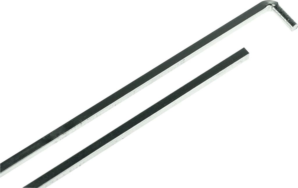 Einlegestange mit Haken für Kastenfenster, Vierkant 6mm L 1000mm, Stahl verzinkt