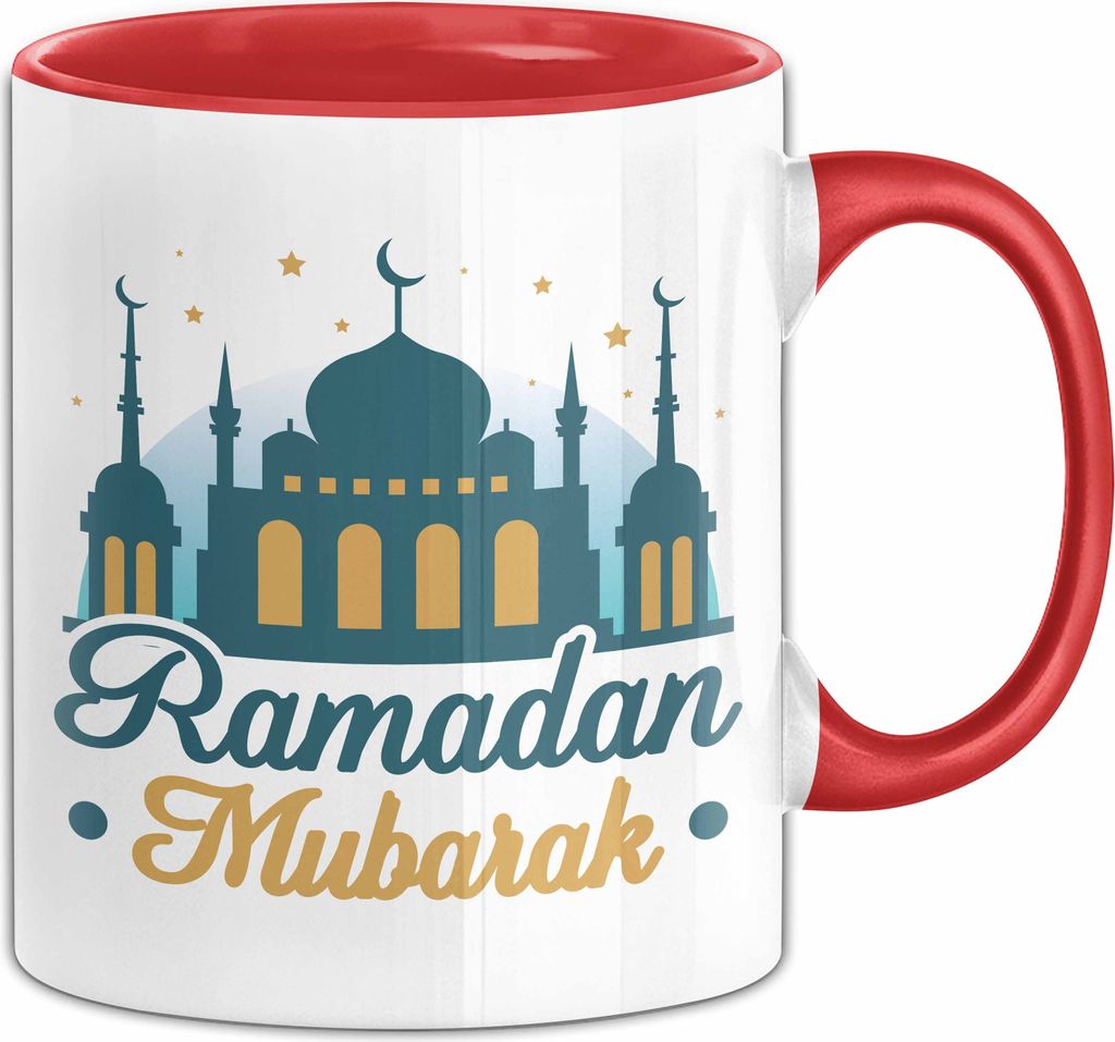 Ramadan Muslim Eid Mubarak Tasse Geschenk Kaffee-Becher (Rot)