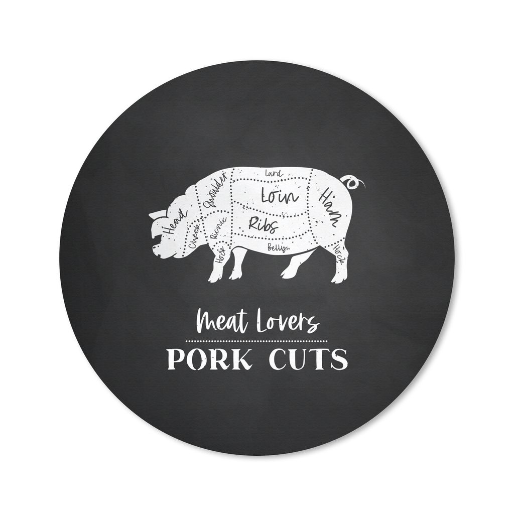 MuchoWow® Mauspad Mousepad Küche - Schwein - Fleisch 30x30 Produktbild 