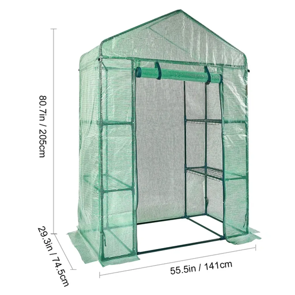 Serre pour tomates et semis avec porte zippée pour balcon et jardin