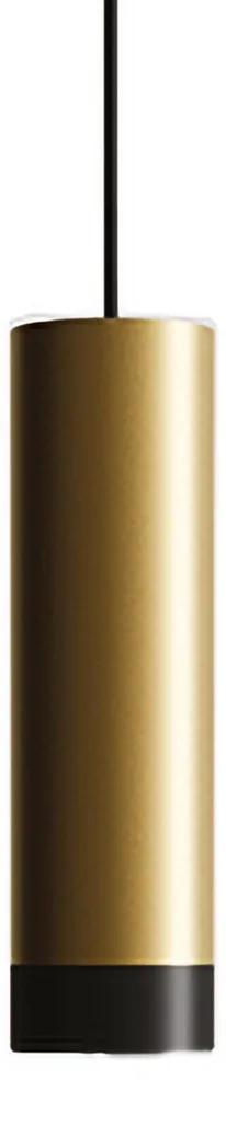 Suspension LED Tubotto 8W 625lm Finition Or et Noir Aluminium 310cm
