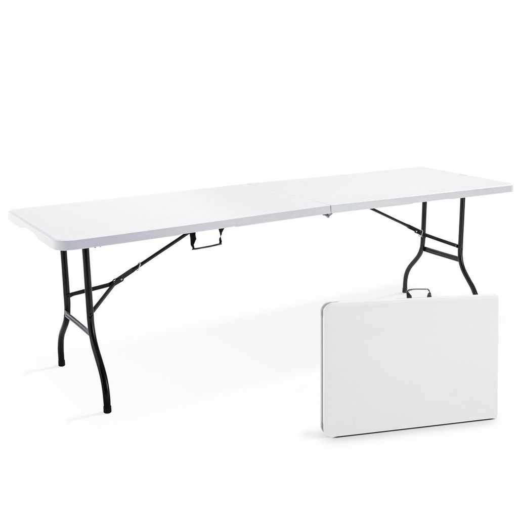 5er-Set Klapptische von 244 cm Weiß - Oviala REKKEM