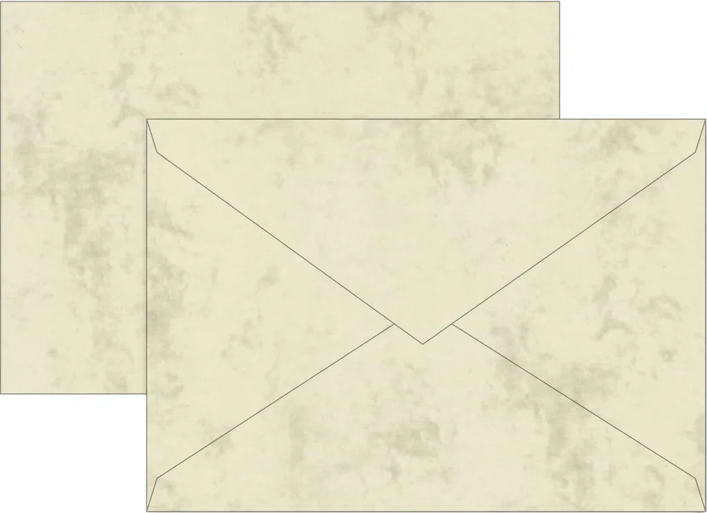 Brunnen 105141411 Lot de 5 Enveloppes C6 Chamois de Haute Qualité