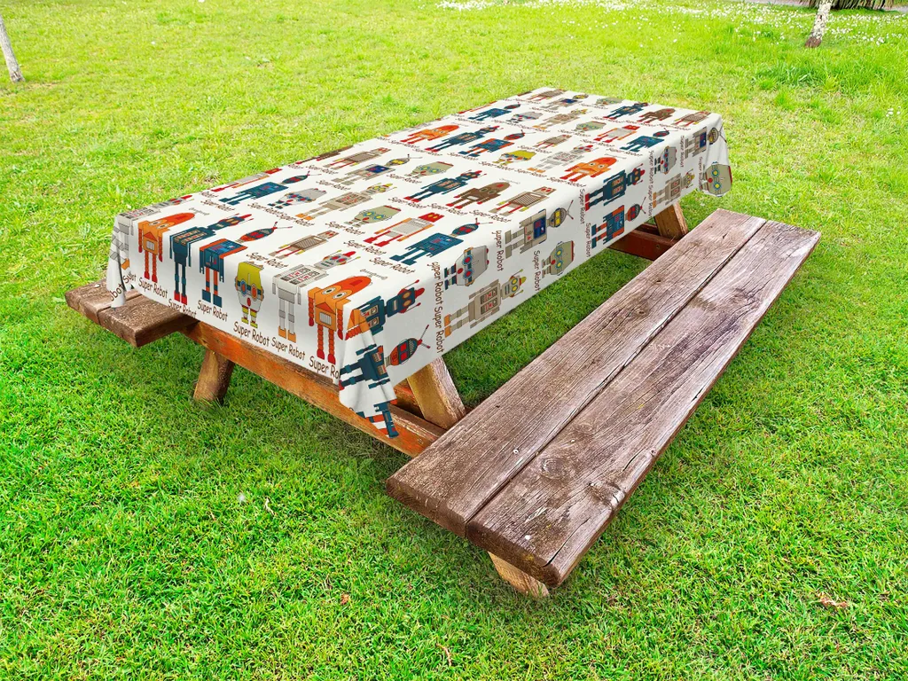 Tovaglia da Picnic ABAKUHAUS 145x210 | Robot Cartoon Fantascienza Esterno