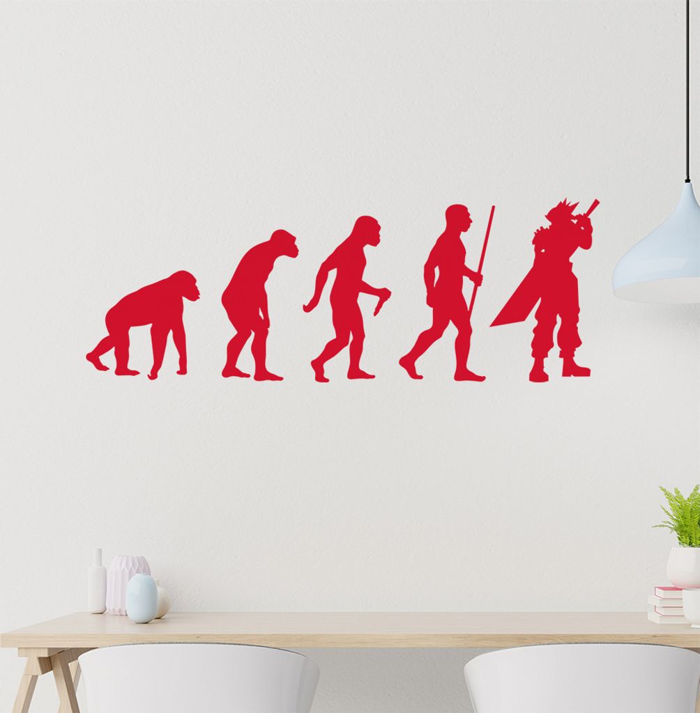 RPG Hero Fantasy Evolution Wandtattoo Wandaufkleber Wall Sticker - Dekoration, Küche, Wohnzimmer, Schlafzimmer, Badezimmer