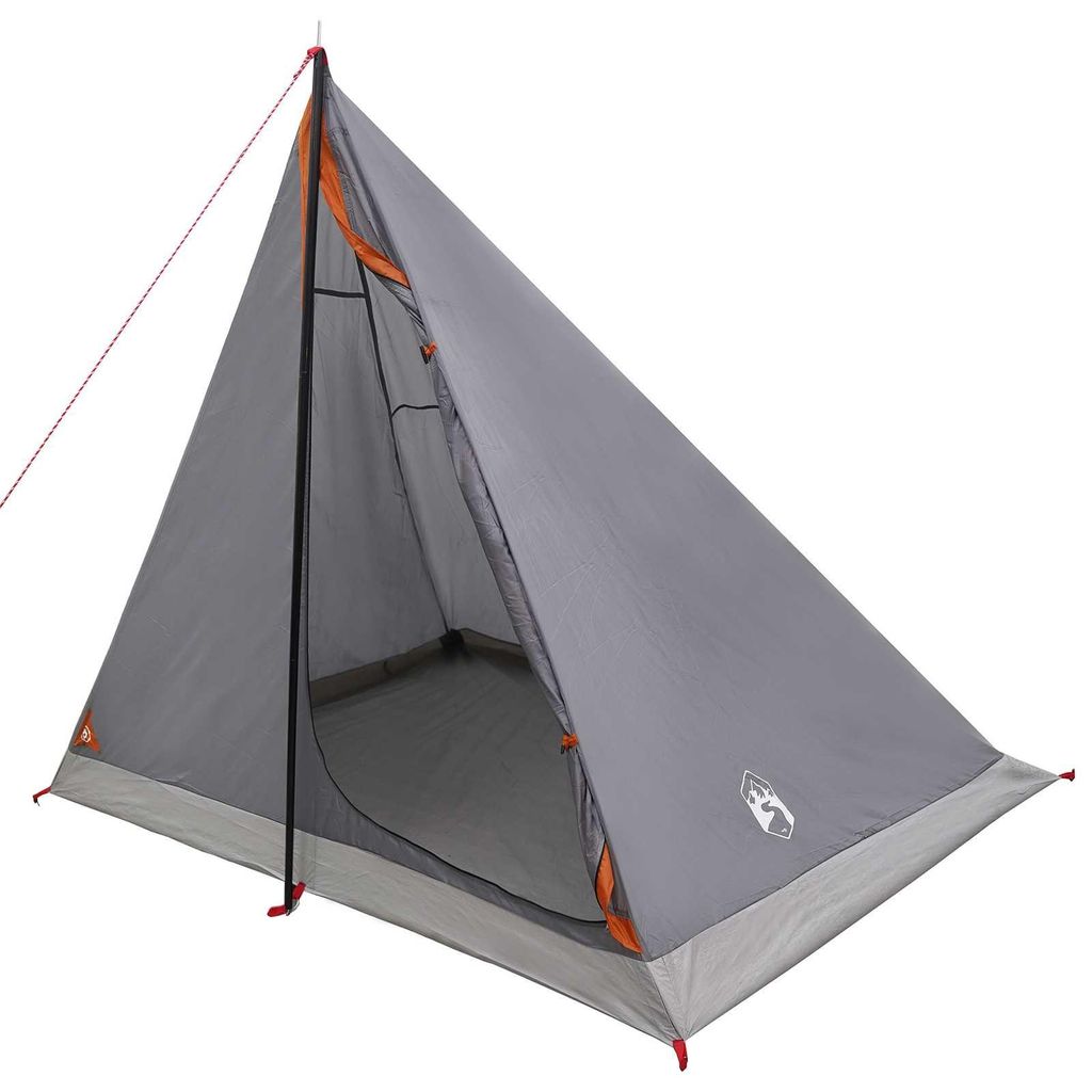 vidaXL Trekkingzelt Grau und Orange 2-Personen