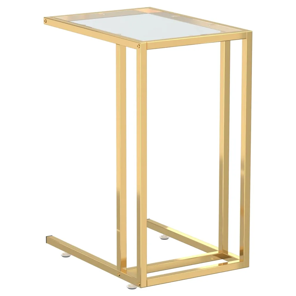 Bout de canapé design en verre transparent pour ordinateur et décoration - 15