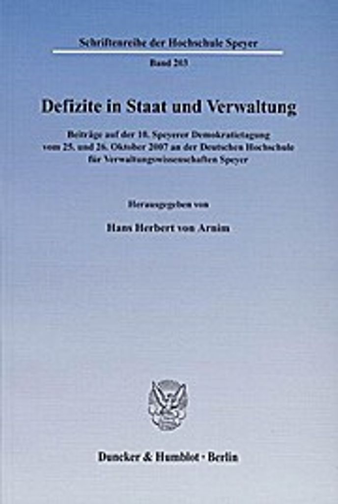Defizite in Staat und Verwaltung