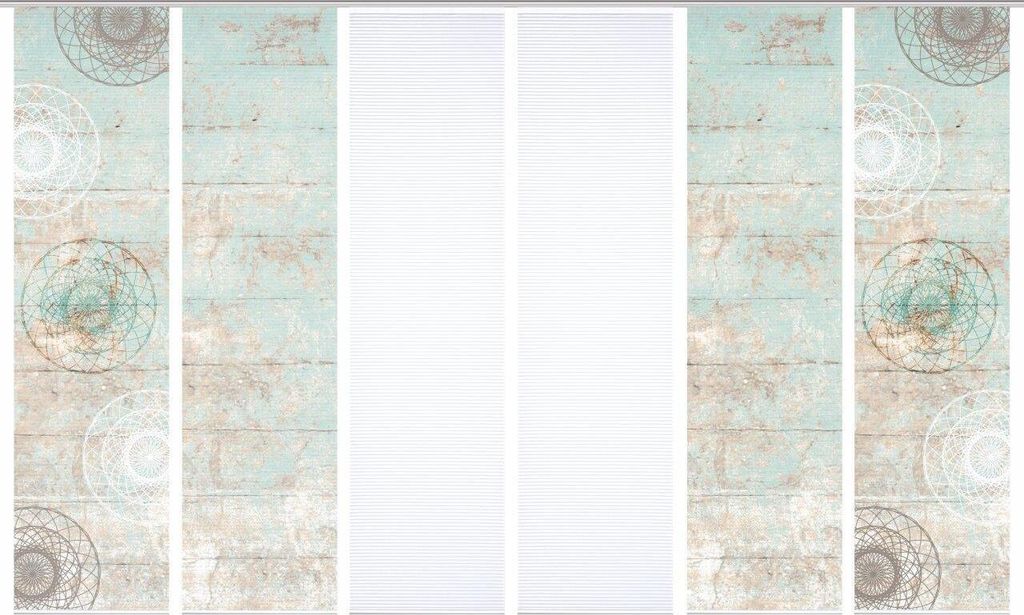 HOME in green 84089 MANDRIGA Schiebegardine aus recyceltem Polyester