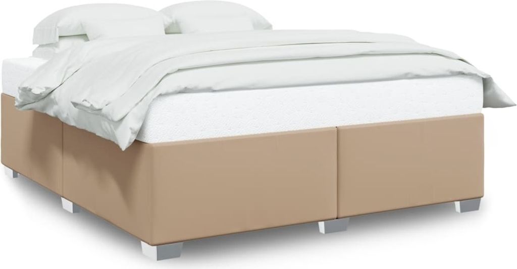 Maison Exclusive - Bettgestell Cappuccino-Braun 180x200 cm Kunstleder