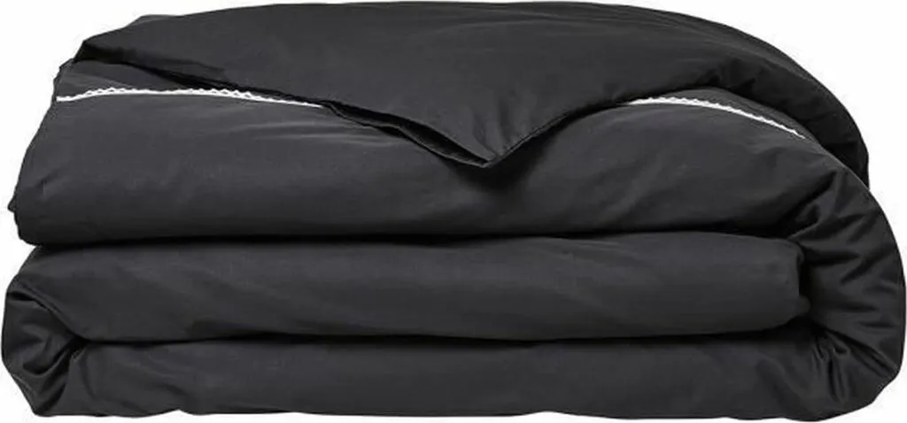 Parure de lit Percale 80 fils TODAY 240x260 cm Noir Anthracite Chic