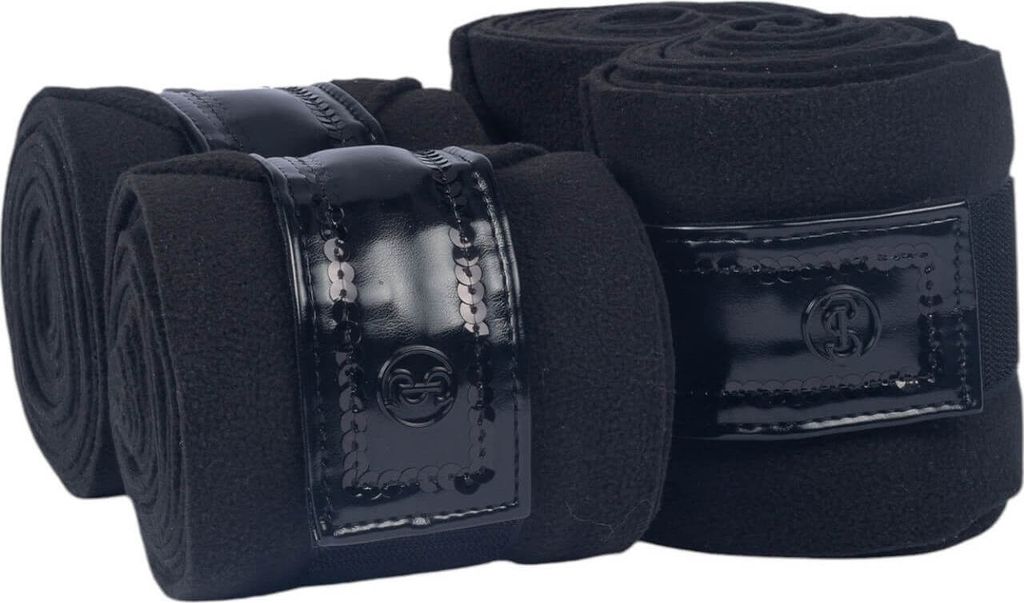 PS of Sweden Bandagen Dazzling Holiday Polos Holiday 2024 Beinschutz Lacquered Black Full