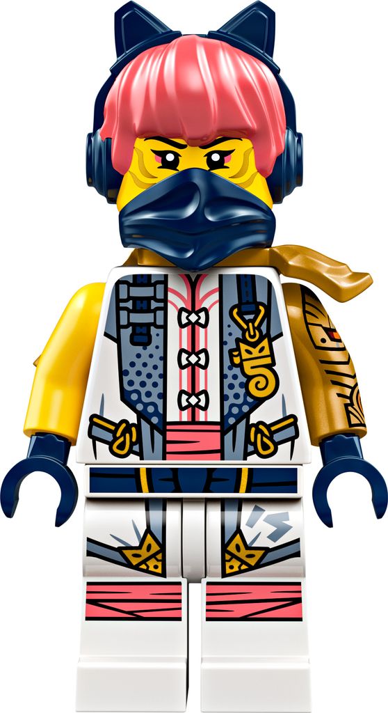 A Lego minifigure of Sora from Ninjago: Dragons Rising.