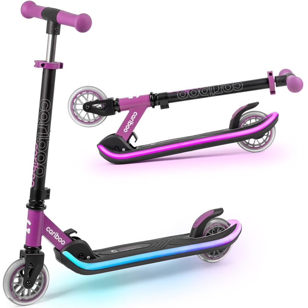 Zweirad-Roller mit leuchtendem LED-Trittbrett Cariboo LEDStar