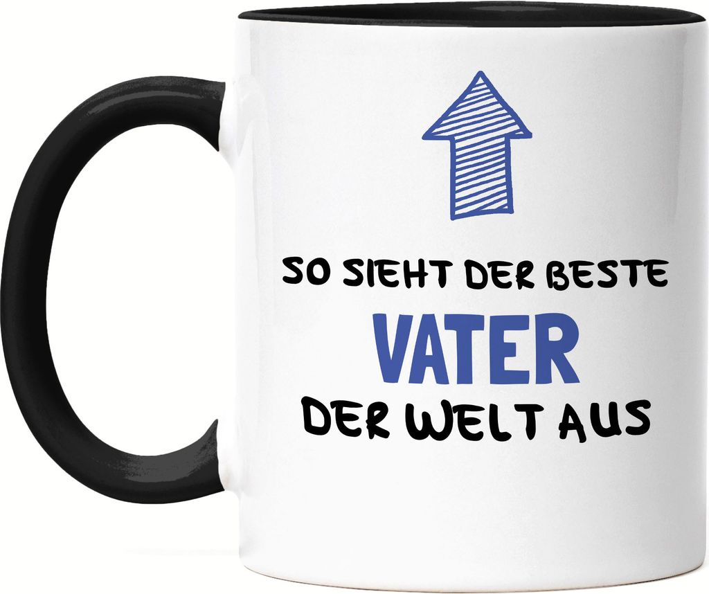So Sieht Der Beste Vater Der Welt Aus Tasse Schwarz Vatertagsgeschenk Für Besten Papa