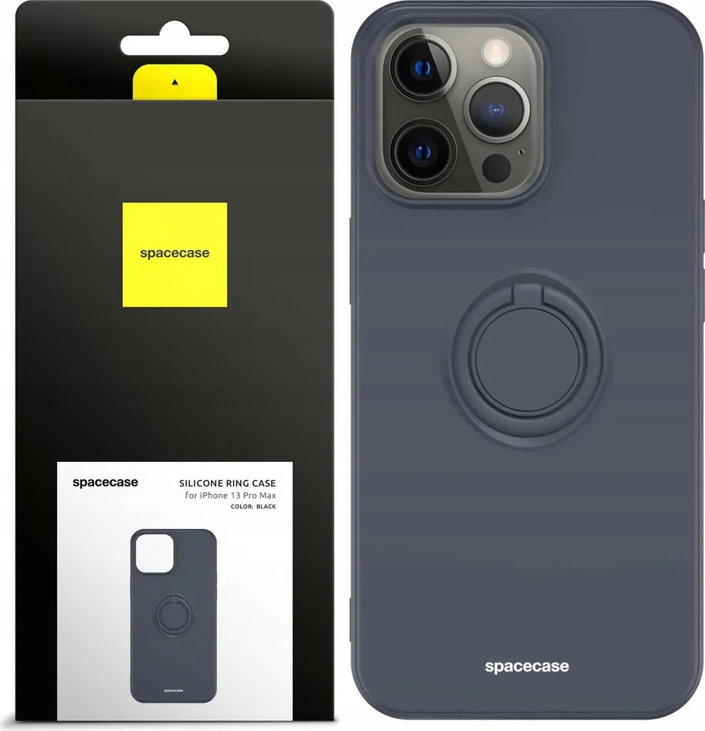 Cover iPhone 13 Pro Max Silicone Nero SPACECASE - Chic & Safe