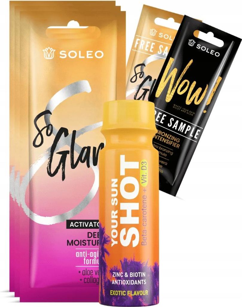 Soleo So Glam 3x15ml Bräunungsbeschleuniger + Gratisgeschenke