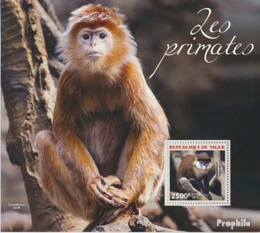 Briefmarken Niger 2014 Mi Block 335 (kompl. Ausg.) postfrisch Primaten