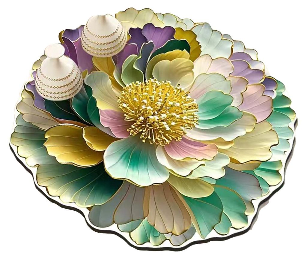 3D-Blumen-Diatomeenerde-Untersetzer, saugfähige Unterlage für Theke, Küchentheke, schnelltrocknend, Waschbeckenablage, dekorativer Diatomit-Unte...