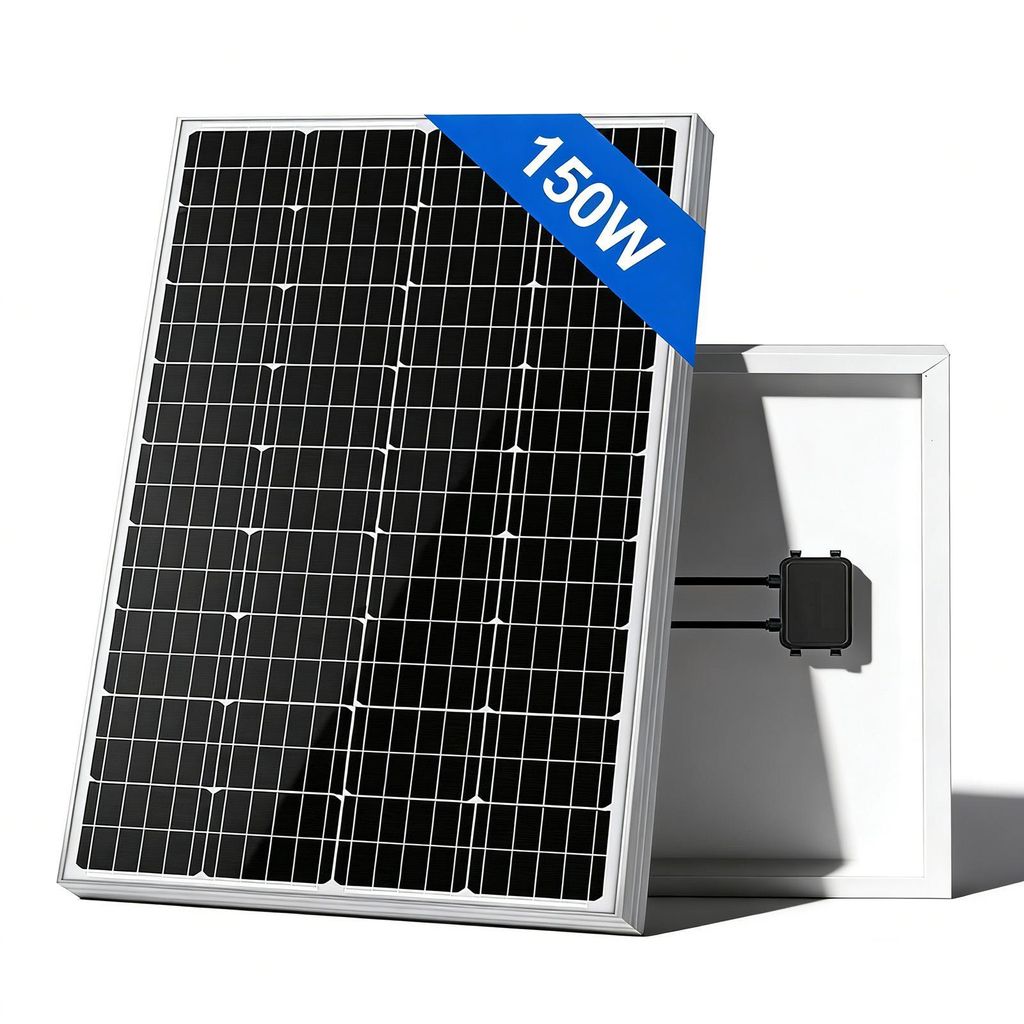 150W Monokristallin Solarmodul Photovoltaik 12V Mono Solarpanel Dach Garten Haus Wohnmobil