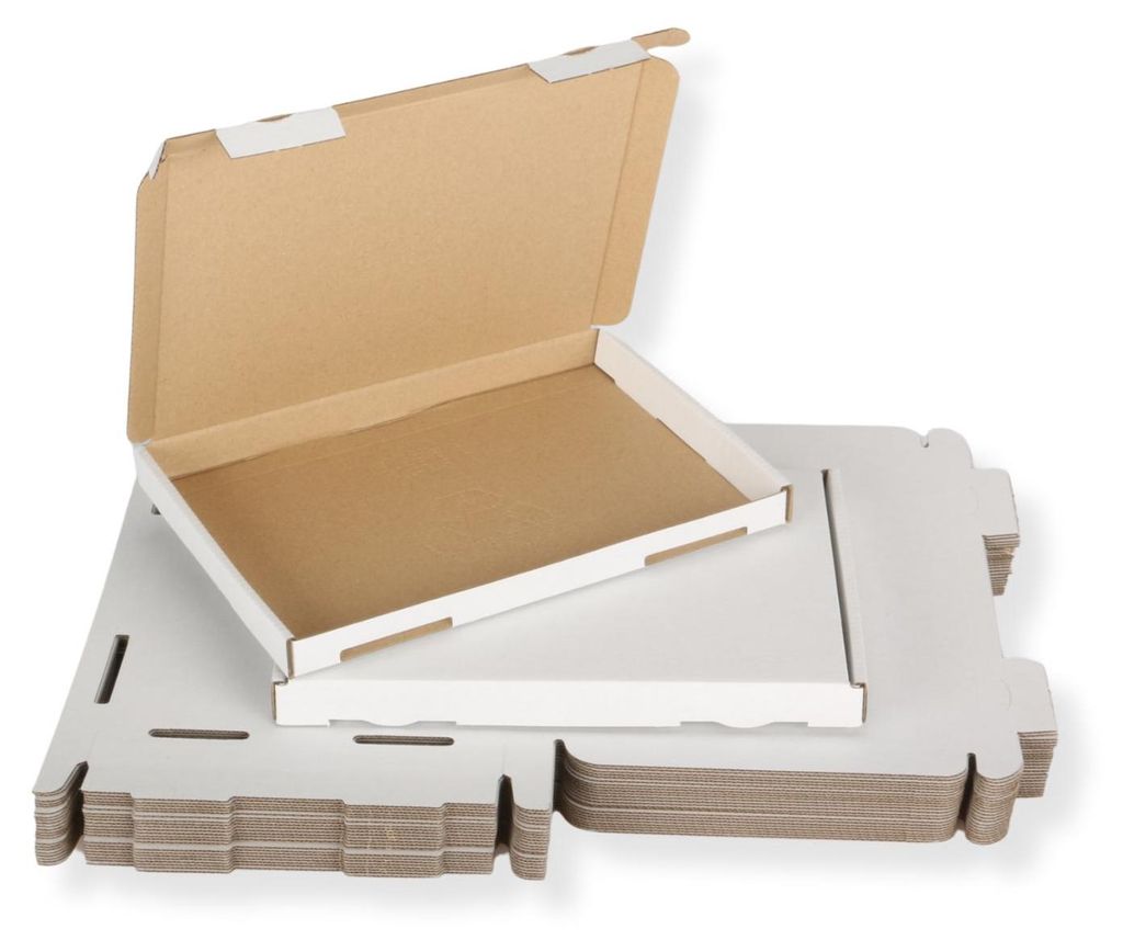 Großbriefkarton DIN A4 - 350 x 250 x 20 mm, weiß 25 Stück Produktbild 