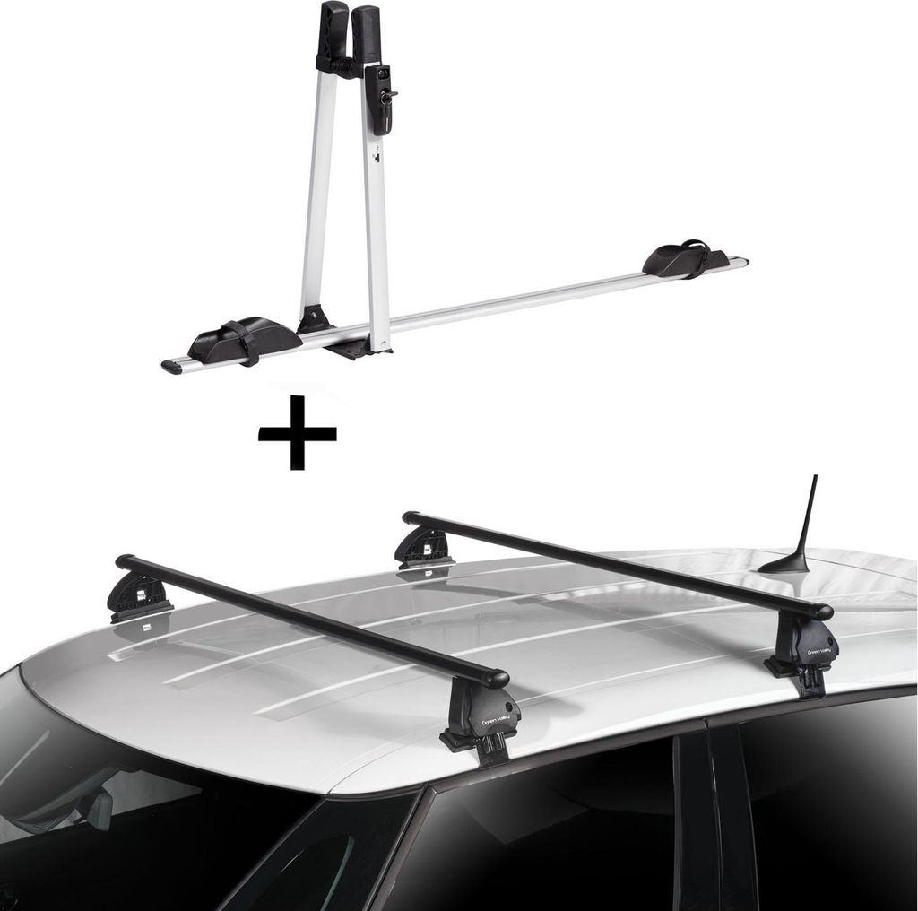 1x VDP Fahrradträger ALU Premium + Dachträger VDP EVO Stahl kompatibel mit für Citroen Saxo 3 Türer 1996-2004