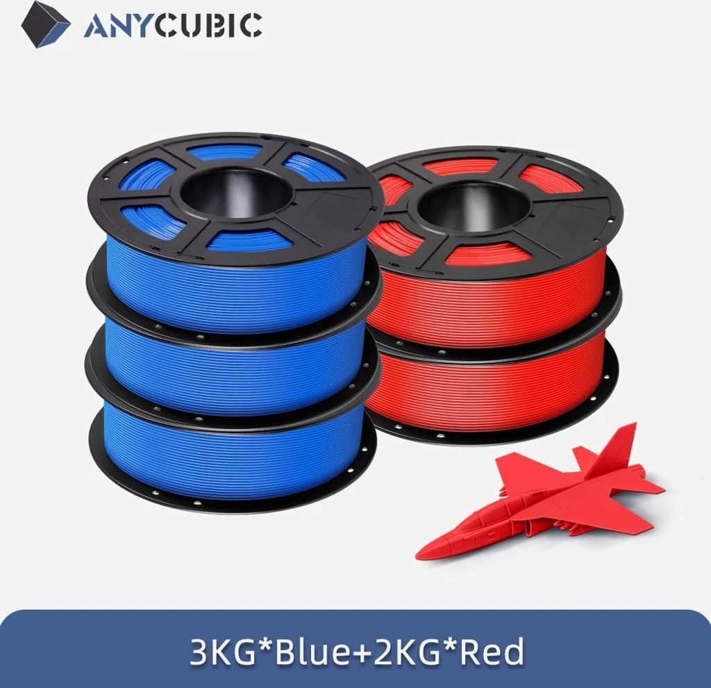 PLA 3D-Drucker-Filament - FDM/FFF 1,75 mm - 5 kg Paket - Hohe Präzision - Geringes Verziehen - Transparent Blau