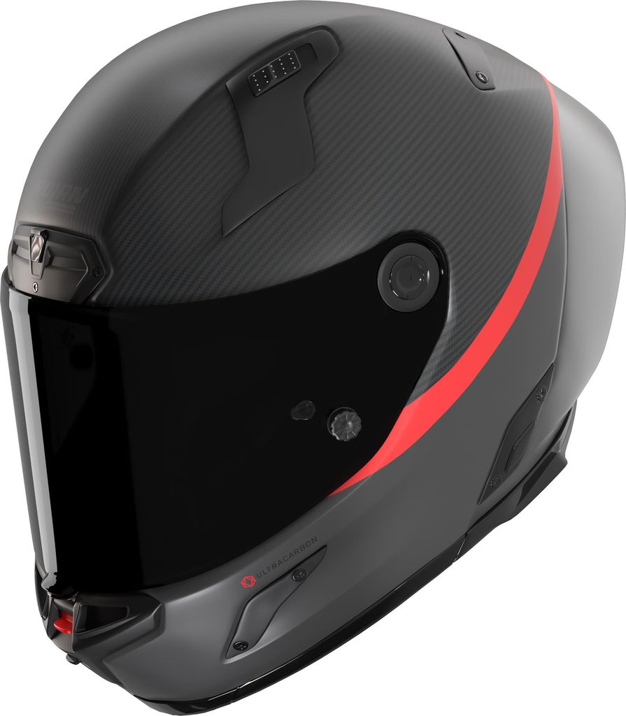Nolan X-804 RS Ultra Carbon D.O.C. Helm, schwarz/rot, XS (55)
