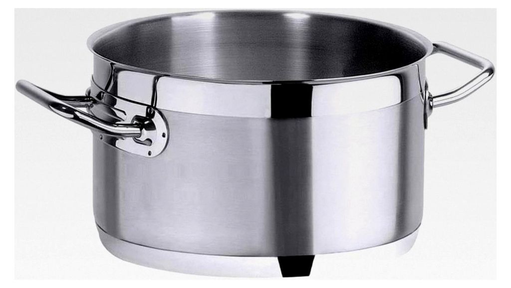 Niedriger Edelstahl Kochtopf Suppentopf Fleischtopf 32 cm in Gastroqualität