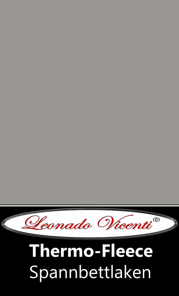 Thermofleece Spannbettlaken 120-130x200 cm Grau Warm Winter Produktbild 