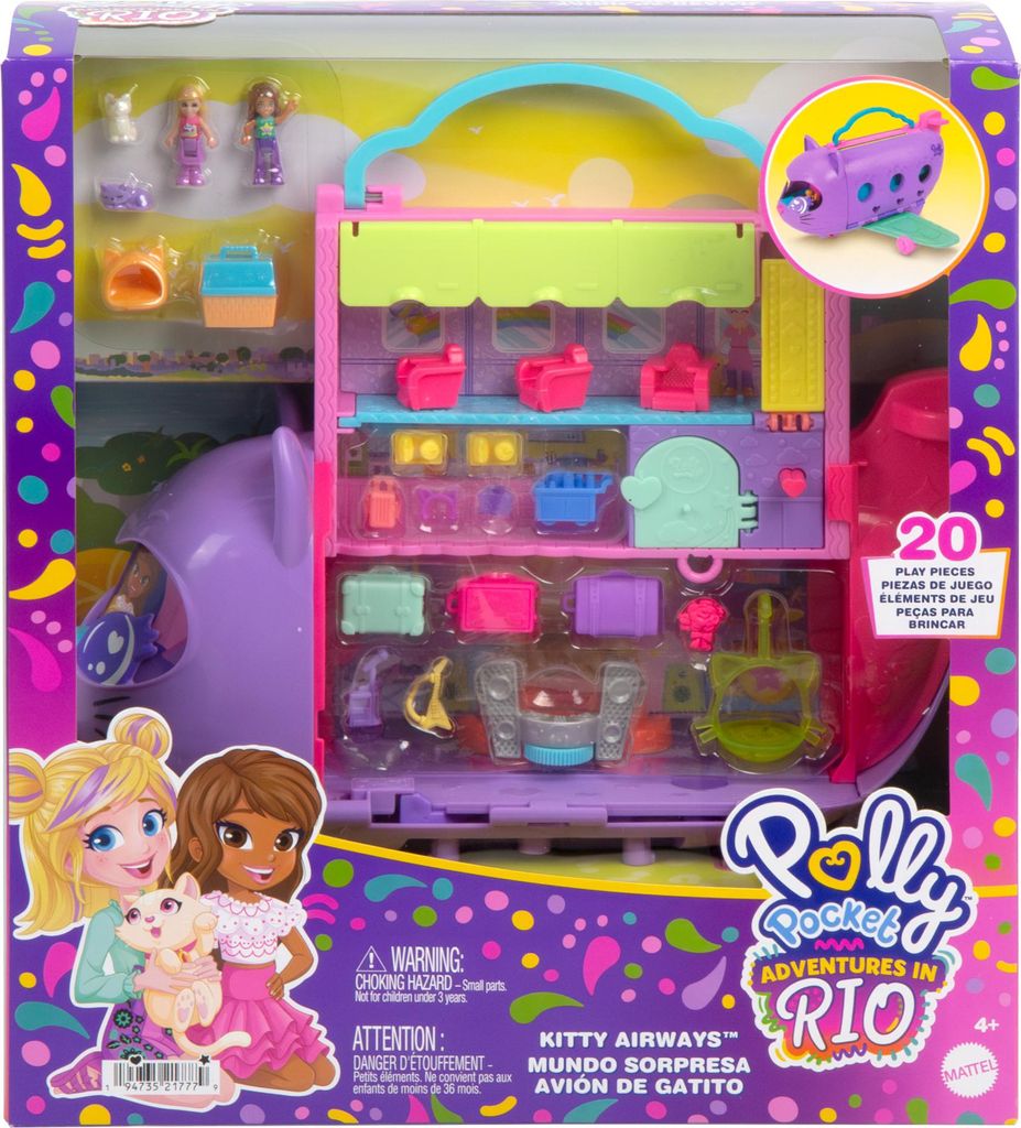 Mattel Polly Pocket Kitty Plane Produktbild 