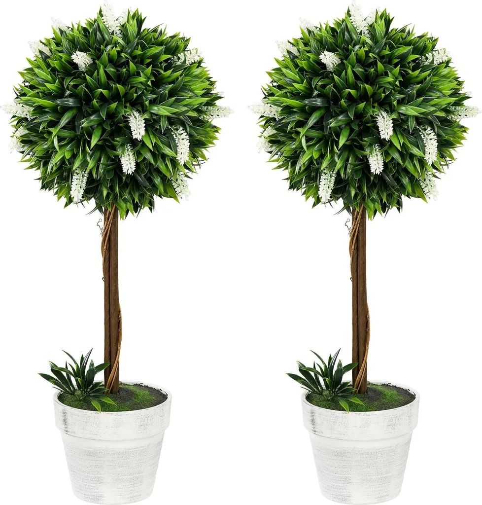 Lavanda Finta in Vaso 60cm Set 2 - Arredo Provenzale e Accogliente