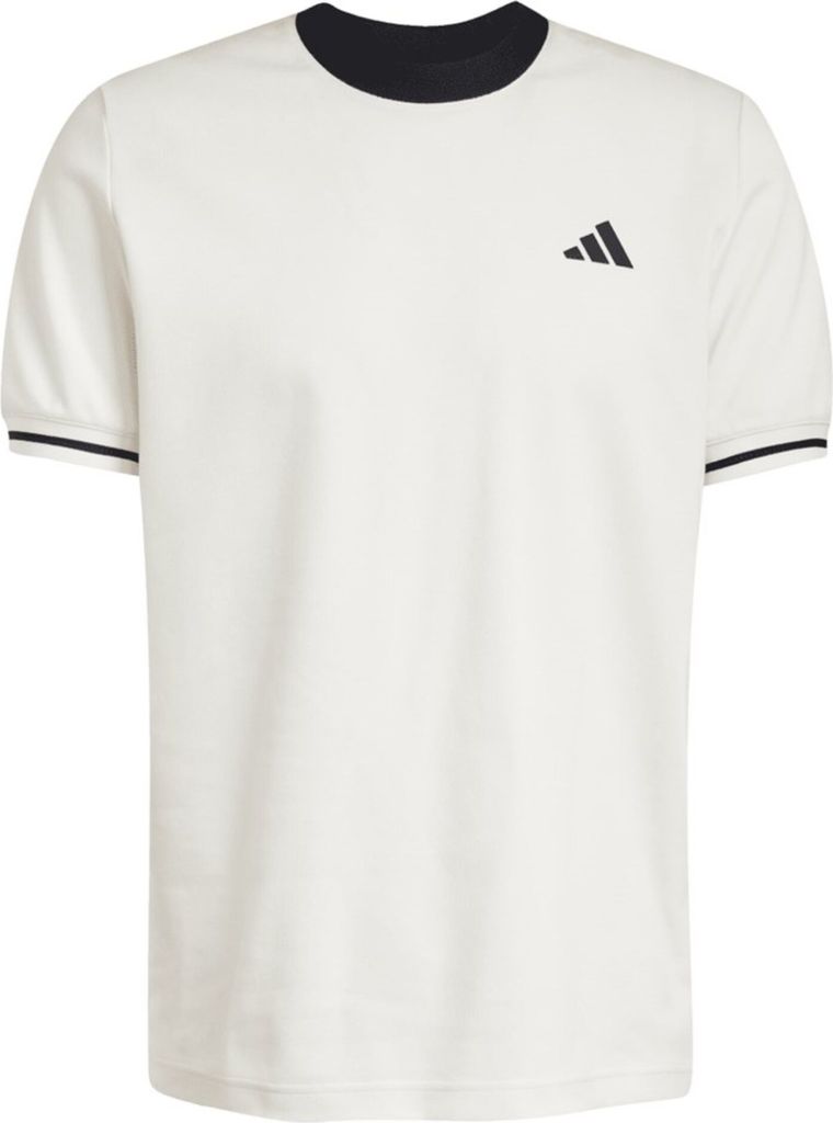 Adidas Herren T-Shirt JC6742 Kurzarm aus Baumwolle Polyester Schwarz Weiß