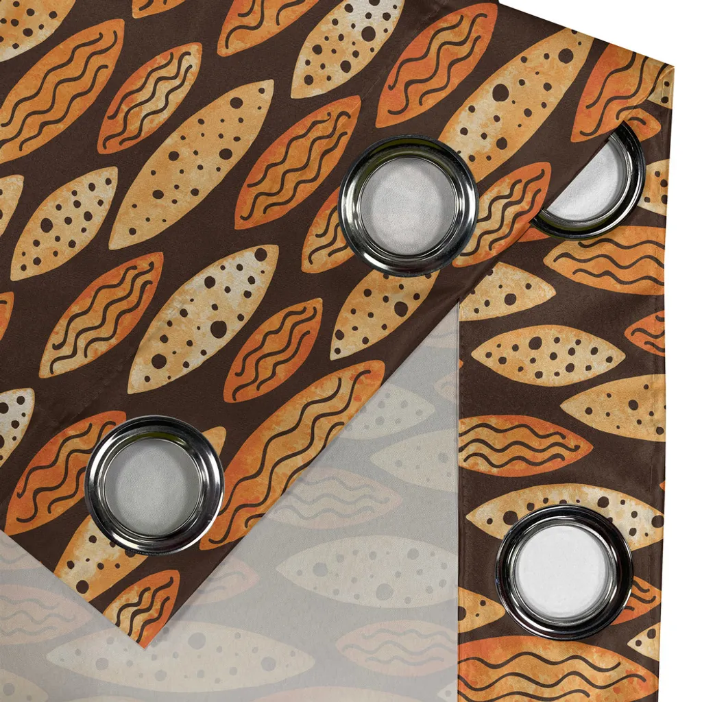 Rideau à œillets occultant léger orange pour harmoniser votre intérieur