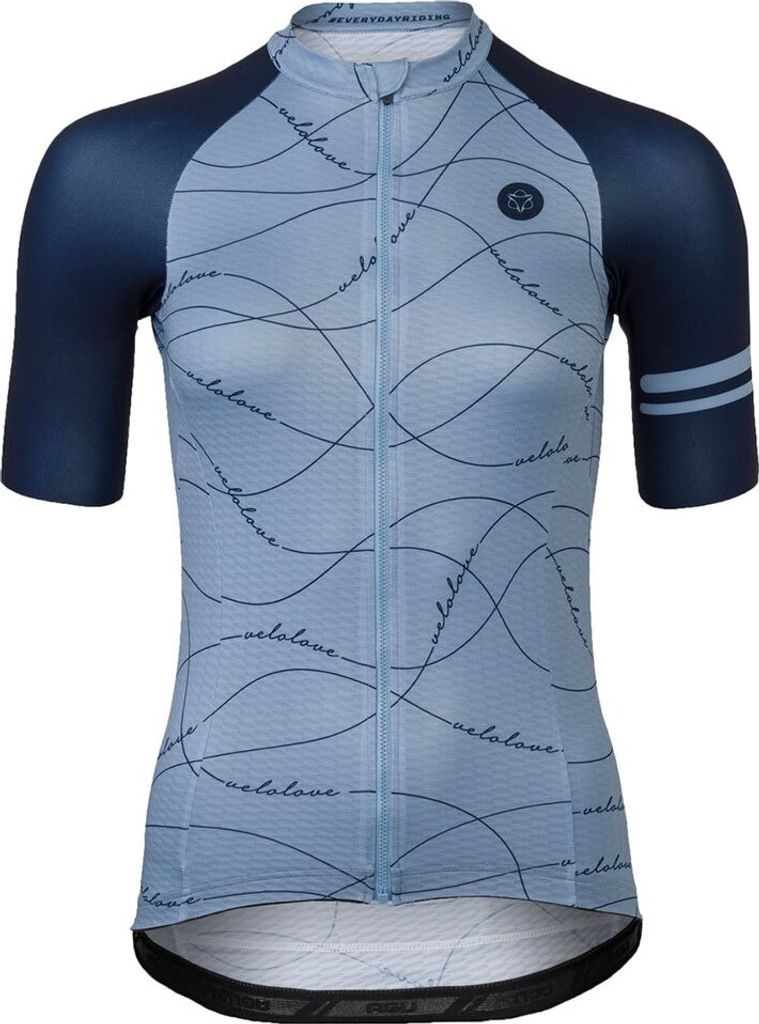 Agu Velo Wave Essential Kurzarm-radtrikot Blau M Frau Blau M