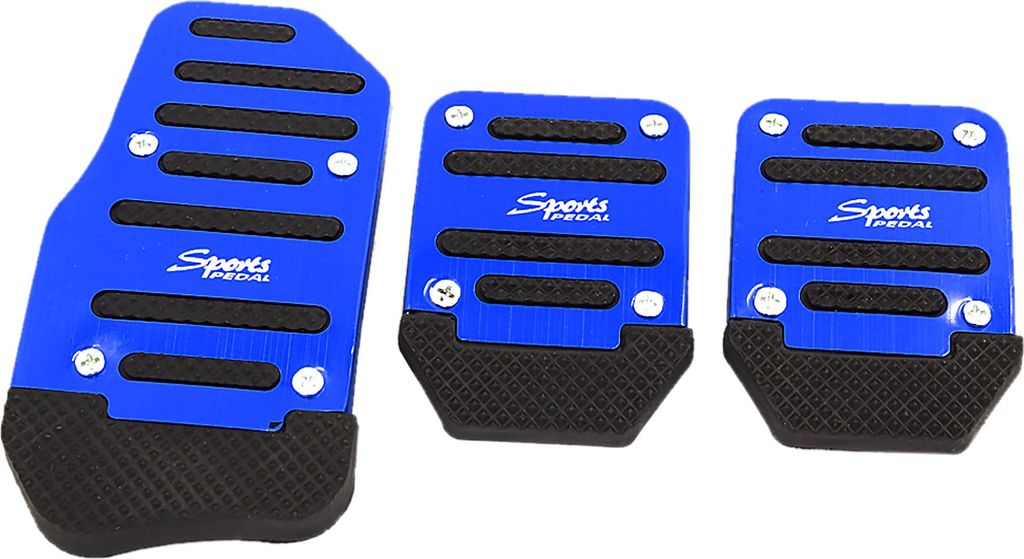 Pedalverkleidung, Kunststoff, Schwarz/Blau, 3-teilig DE de