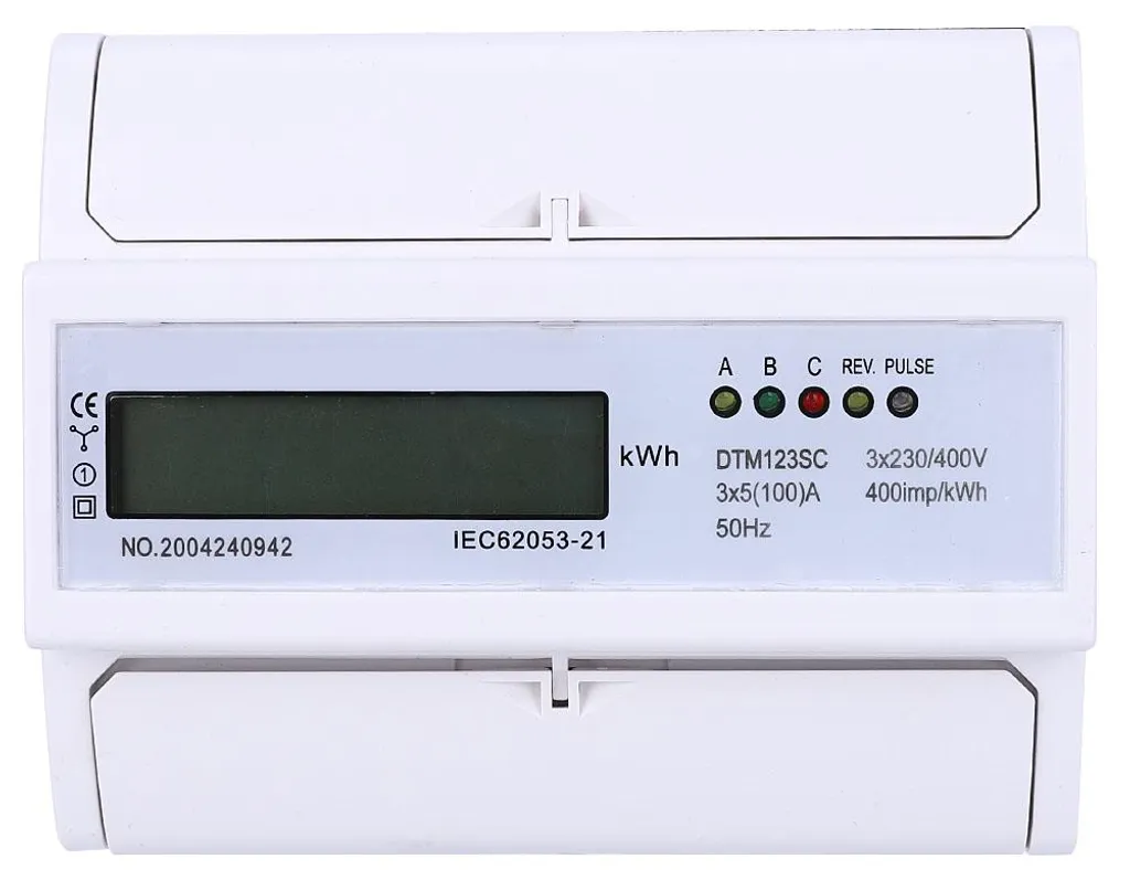 Compteur d'énergie LCD 400V triphasé 100A haute précision numérique