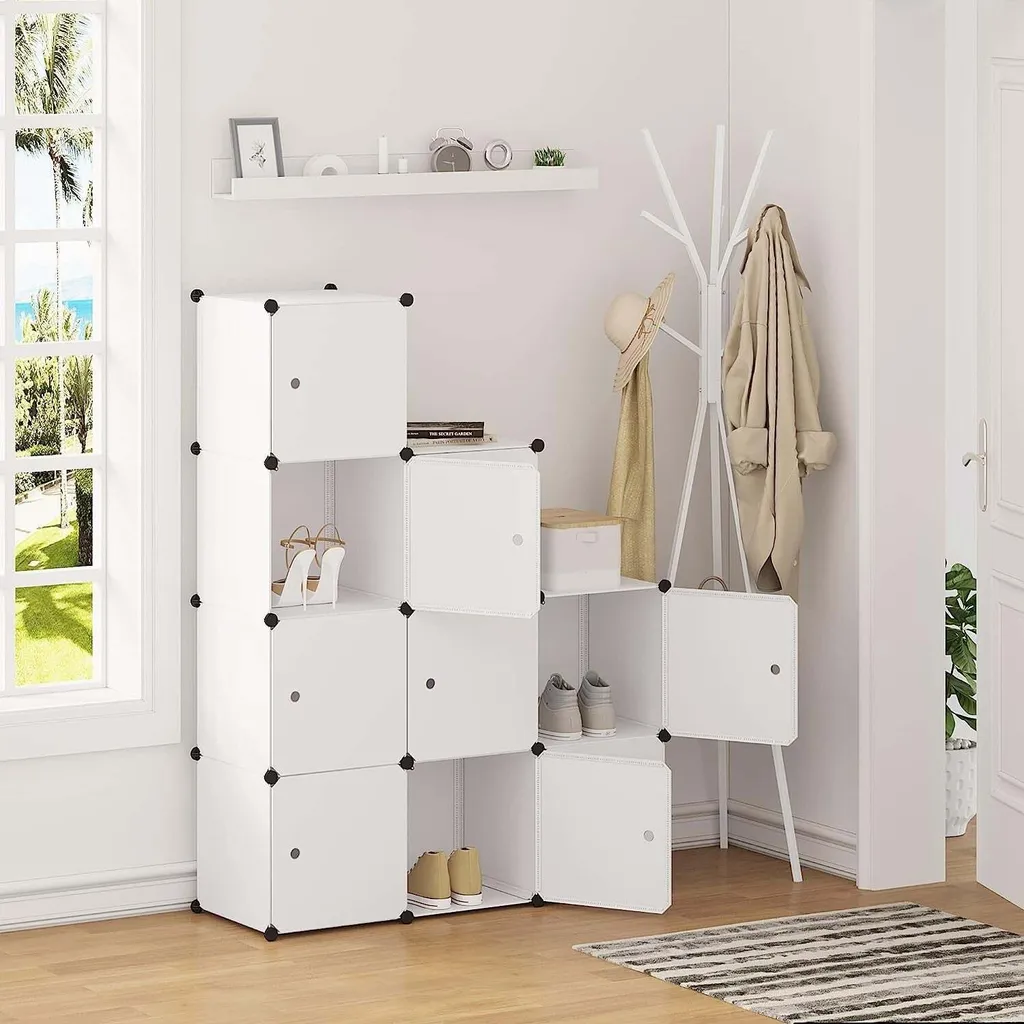 Meuble de rangement Rootz 9 cubes étagère à chaussures modulable 111cm - 5