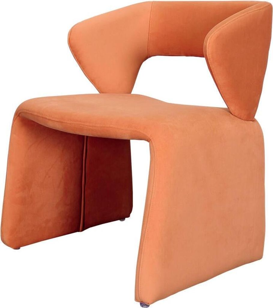 FURNLUX Sessel Nua Orange 66cm / Hauptfarbe: Orange / Abmessungen: 66 x 78 x 65 cm
