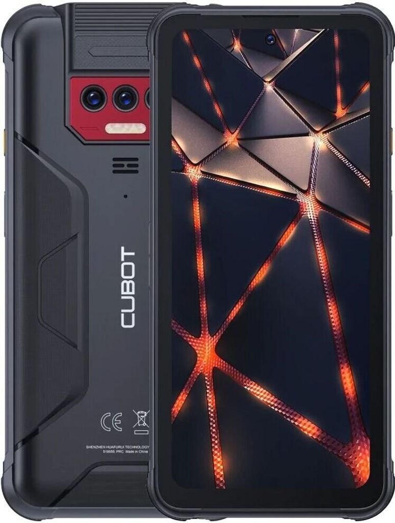 A black CUBOT KingKong 8 outdoor smartphone is shown from the back and front.
