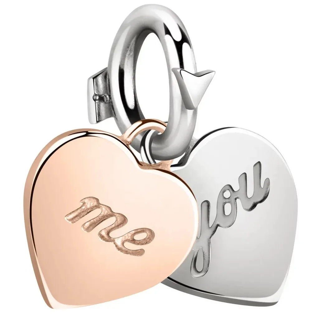 Pendentif bicolore en acier SCZ1086 : bijou durable qui ne noircit pas