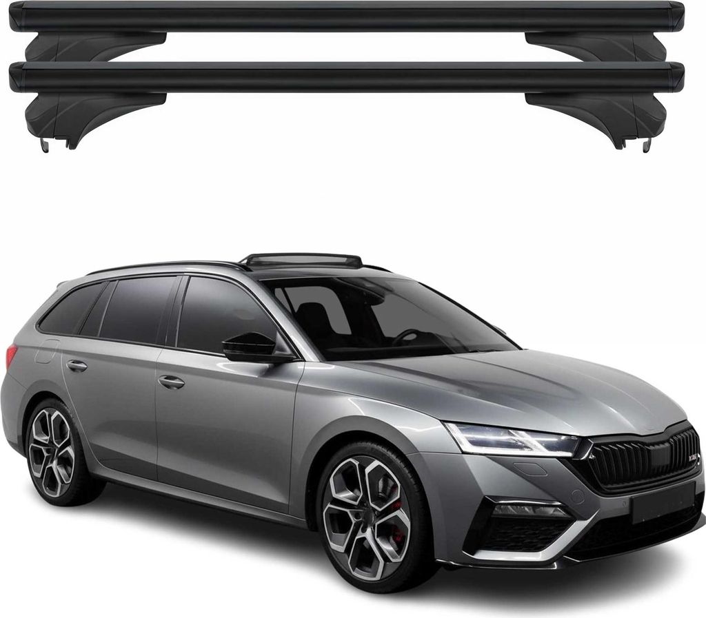 Menabo Dachträger für Skoda Octavia IV NX Kombi 2020-2025 Aluminium Schwarz 2tlg