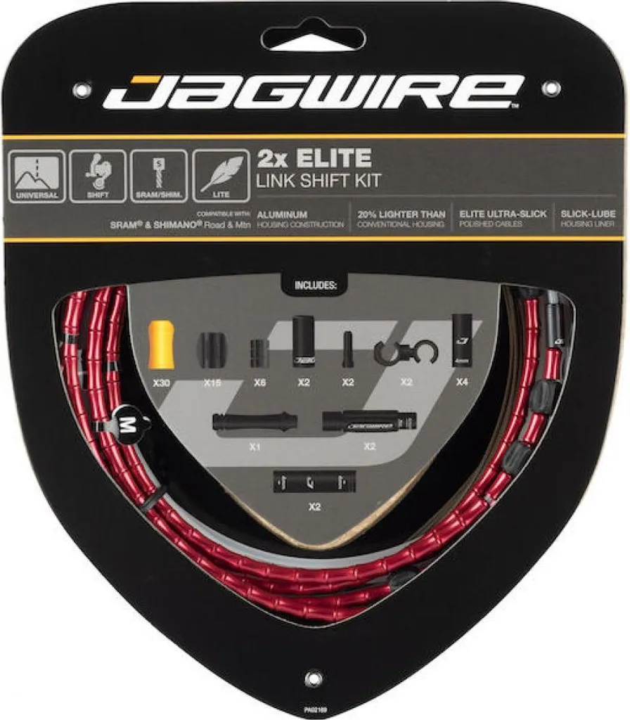 Jagwire Elite Link Kit Câble Dérailleur 2x Route et VTT sans Compression